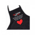 FARTUCH NA WALENTYNKI UNIWERSALNY CZARNY ST016-5