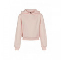 BLUZA DZIECIĘCA Z KAPTUREM CROPPED 146 - 152 RÓŻOWY