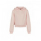 BLUZA DZIECIĘCA Z KAPTUREM CROPPED 110 - 116 RÓŻOWY