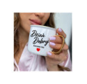 KUBEK NA WALENTYNKI UCHO I RANT ZŁOTY ST040-3 280 ML BIAŁY