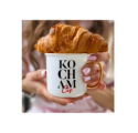 KUBEK NA WALENTYNKI UCHO I RANT ZŁOTY ST040-5 280 ML BIAŁY