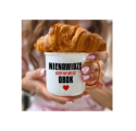 KUBEK NA WALENTYNKI UCHO I RANT ZŁOTY ST040-9 280 ML BIAŁY