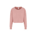 BLUZA DAMSKA CROPPED S SZARORÓŻOWY