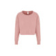 BLUZA DAMSKA CROPPED S SZARORÓŻOWY