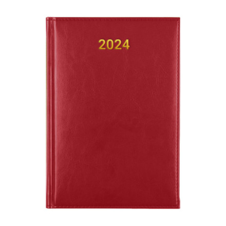 KALENDARZ Dzienny Terminarz A5 2024 Czerwony