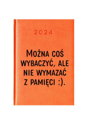 Kalendarz Książkowy Planer 2024 Pomarańczowy Cytaty PIY202