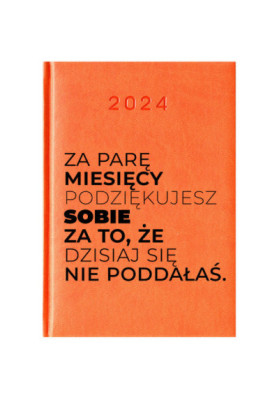Kalendarz Książkowy Planer 2024 Pomarańczowy Cytaty PIY209