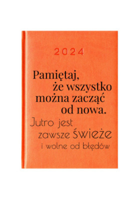 Kalendarz Książkowy Planer 2024 Pomarańczowy Cytaty PIY213
