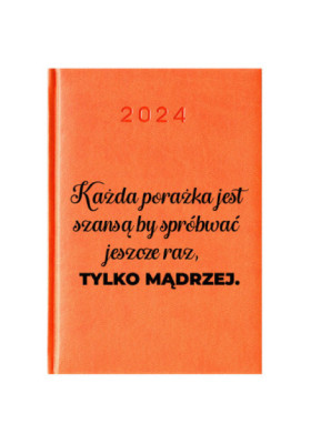 Kalendarz Książkowy Planer 2024 Pomarańczowy Cytaty PIY219