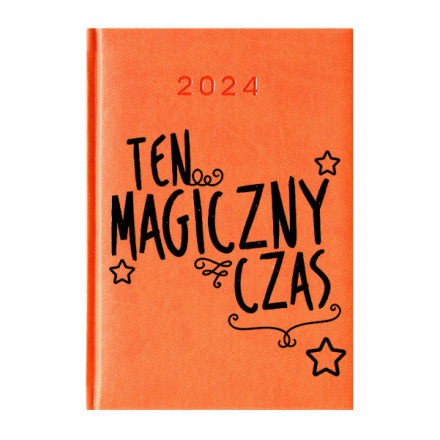 Kalendarz Książkowy Planer 2024 Pomarańczowy Ten Magiczny Czas PIY245