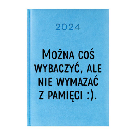 Kalendarz Książkowy Planer 2024 Błękitny Cytaty PIY202