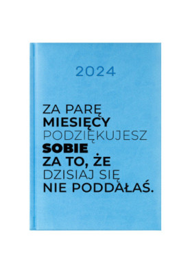 Kalendarz Książkowy Planer 2024 Błękitny Cytaty PIY209
