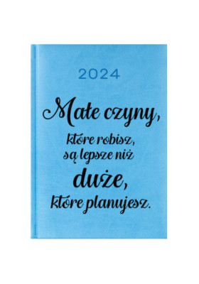 Kalendarz Książkowy Planer 2024 Błękitny Cytaty PIY212