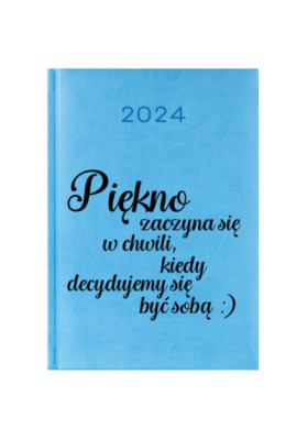 Kalendarz Książkowy Planer 2024 Błękitny Cytaty PIY215