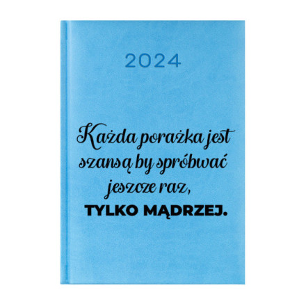 Kalendarz Książkowy Planer 2024 Błękitny Cytaty PIY219