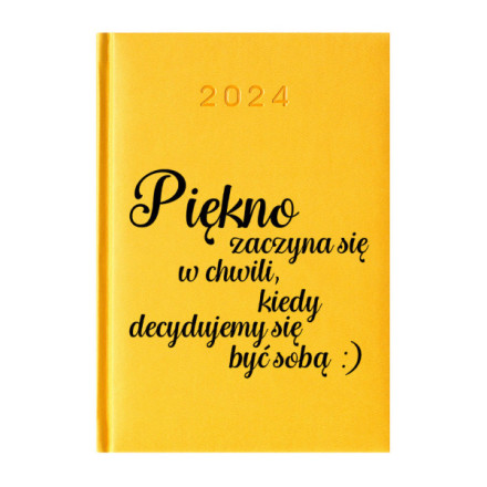 Kalendarz Książkowy Planer 2024 Cytrynowy Cytaty PIY213