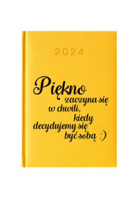 Kalendarz Książkowy Planer 2024 Cytrynowy Cytaty PIY215