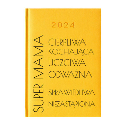Kalendarz Książkowy Planer 2024 Cytrynowy Super Mama PIY222
