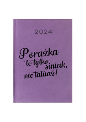 Kalendarz Książkowy Planer 2024 Fioletowy Cytaty PIY216