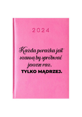 Kalendarz Książkowy Planer 2024 Różowy Cytaty PIY219