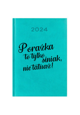 Kalendarz Książkowy Planer 2024 Turkusowy Cytaty PIY216