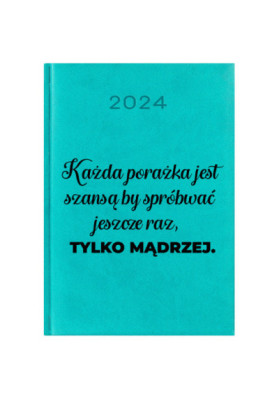 Kalendarz Książkowy Planer 2024 Turkusowy Cytaty PIY219