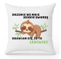 Poduszka Ozdobna do Salonu Leniwiec Drzemie we Mnie Dziki Zwierze ST_LEN100