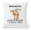 Poduszka Ozdobna do Salonu Leniwiec Motto ST_LEN101