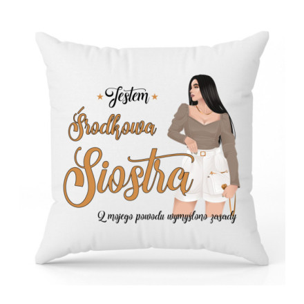 Ozdobna Poduszka Dla Siostry ŚRODKOWA SIOSTRA ST_GBL202