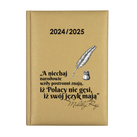 Kalendarz Nauczycielski Książkowy Planer 2024-2025 NAC203 SREBRNY