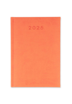 Kalendarz Książkowy Dzienny A5 2025 POMARAŃCZOWY