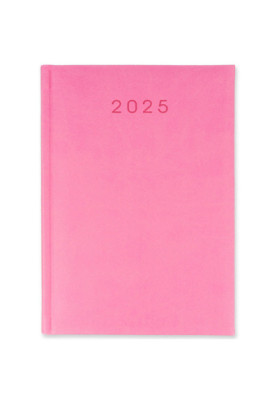 Kalendarz Książkowy Dzienny A5 2025 RÓŻOWY