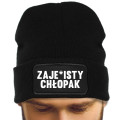 Ciepła Czapka Zimowa ZAJE*ISTY CHŁOPAK Czarna FAL508