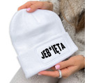 Ciepła Czapka Zimowa JEB*IĘTA Biała FAL605