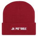 Ciepła Czapka Zimowa JA PIE*DOLE Czerwona FAL504