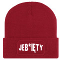 Ciepła Czapka Zimowa JEB*IĘTY Czerwona FAL506