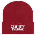 Ciepła Czapka Zimowa ZAJE*ISTY CHŁOPAK Czerwona FAL508