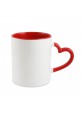 KUBEK BIAŁY Z UCHWYTEM SERCE CZERWONY