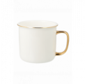 KUBEK PORCELANOWY RETRO BIAŁY